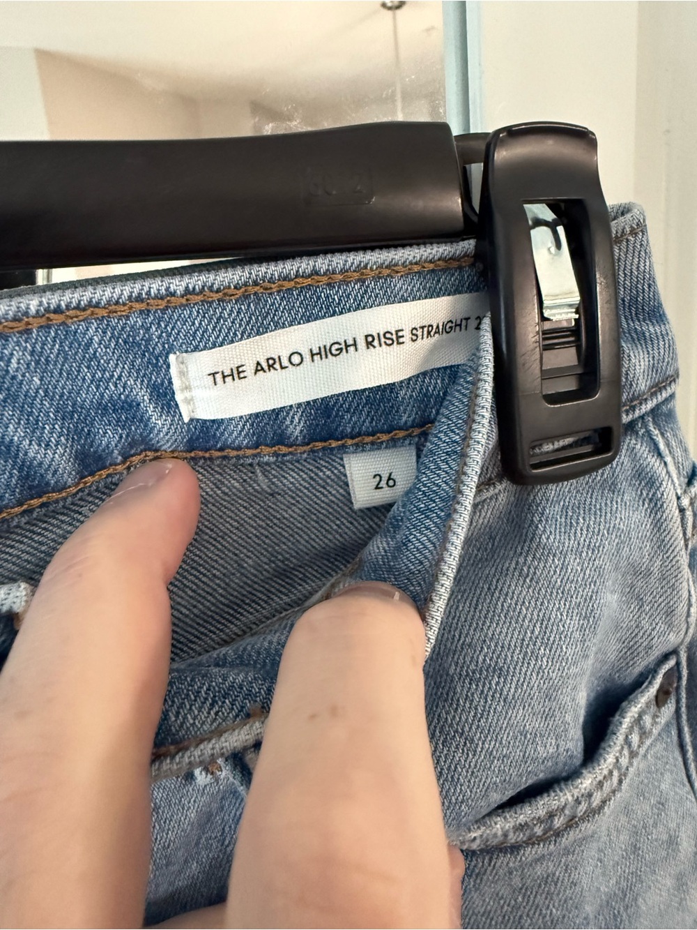 Denim Forum The Arlo High Rise Straight Jeans Size 26 Light Wash - Picture 4 of 6